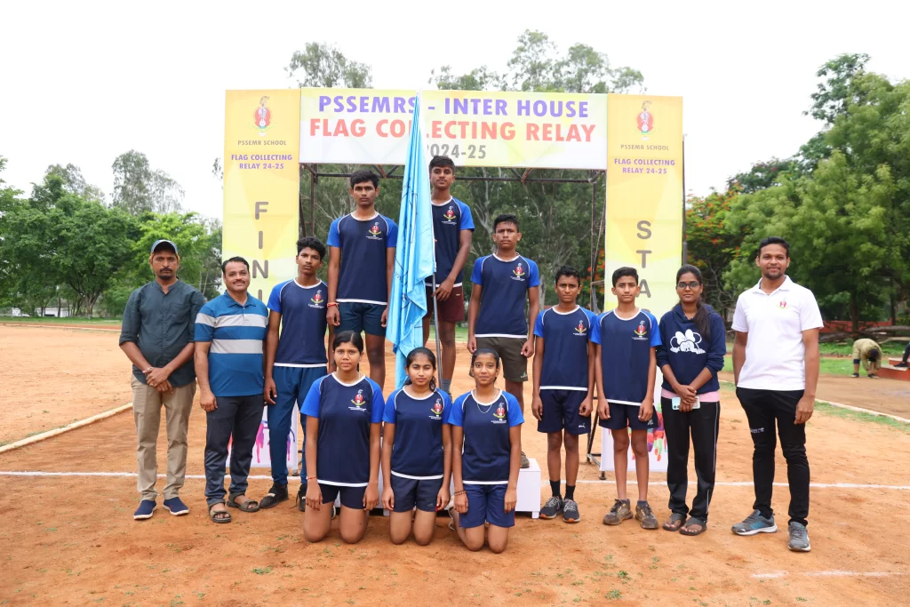 Exciting Flag Relay at PSSEMR School Davangere