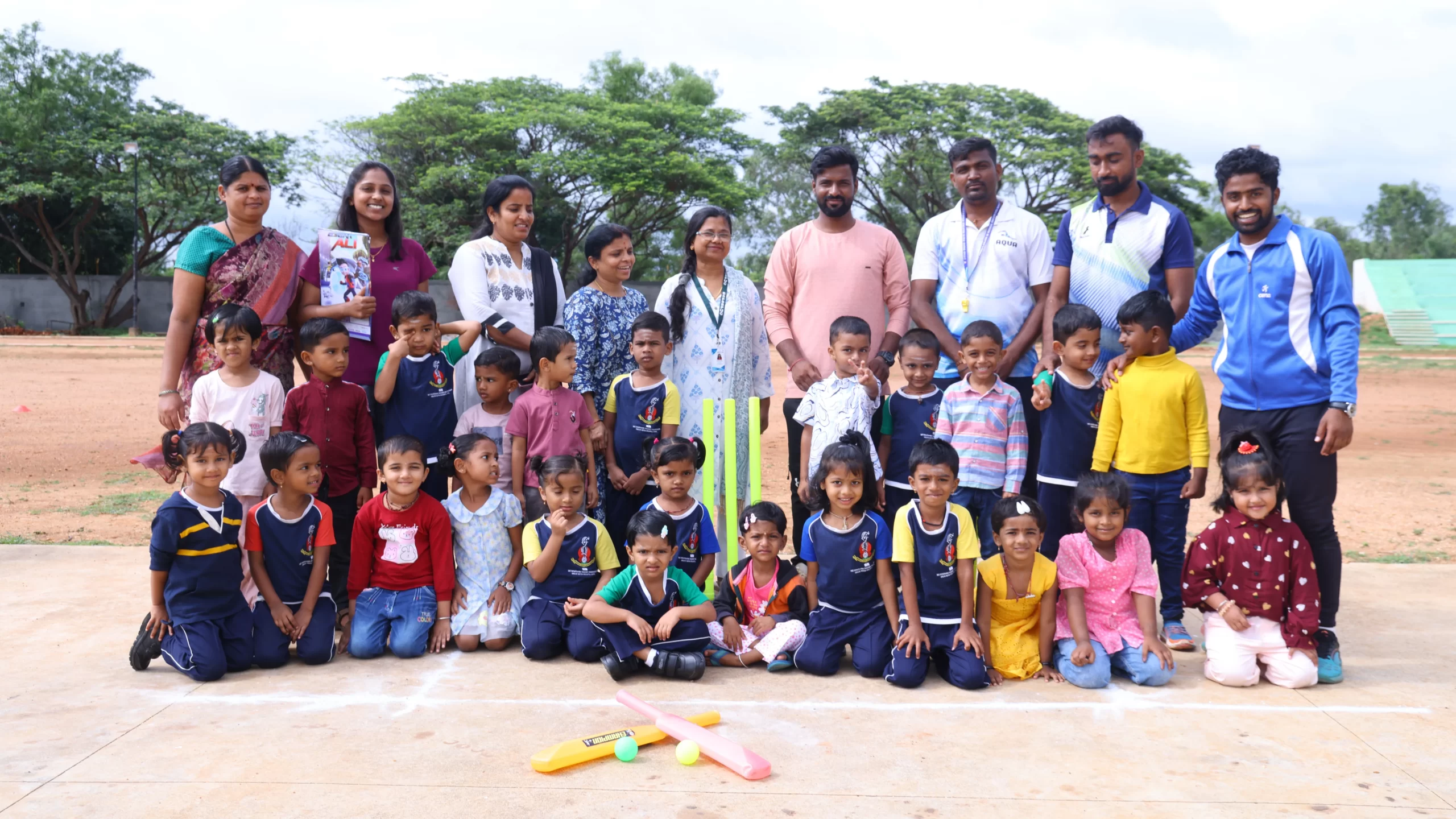 Little Cricketers Shine at PSSEMR School Davangere